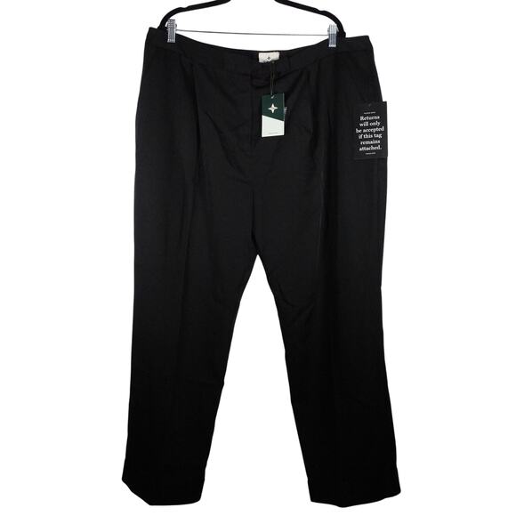 Tuckernuck Women's Black Duncan Dress Pants Size XXXL Pleated Front 2302-28 - Picture 1 of 11